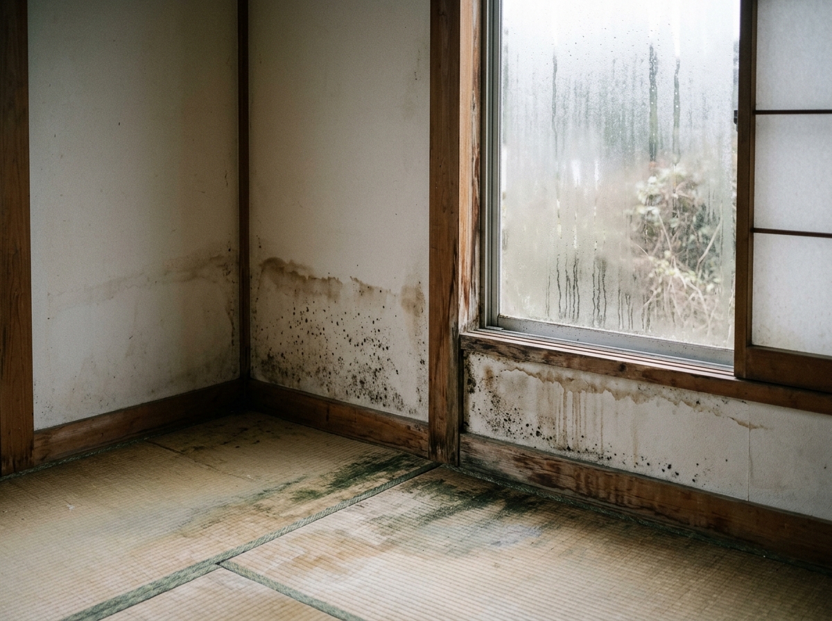 湿気やカビが進んだ室内